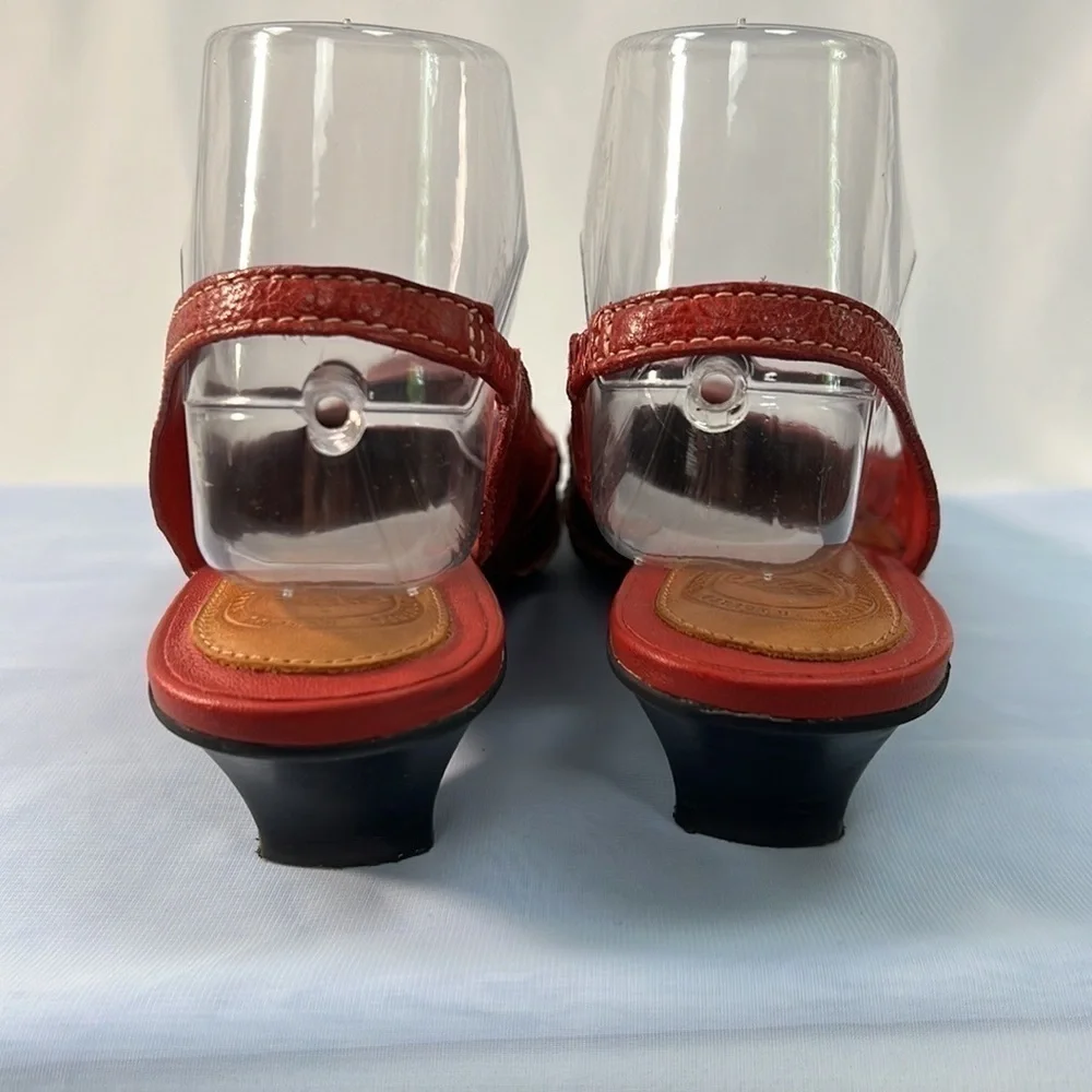 Nurture by Lamaze Red leather slingback moccasins size 7 - Picture 4 of 9